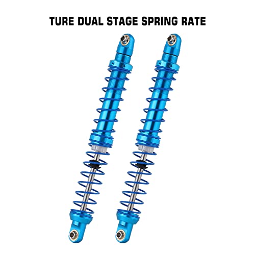 INJORA RC Shock Absorber Oil Adjustable Damper Set with Springs for 1/10 RC Truck Crawler Axial SCX10 TRX4 D90 (120mm) - size: 120mm