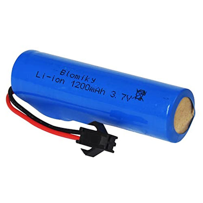 Blomiky 3.7V 1200mAh 2 Pack Li-ion Rechargeable Battery with SM2P Plug and USB Cable for Remote Control Cars Trucks 3.7V 1200mAh 2