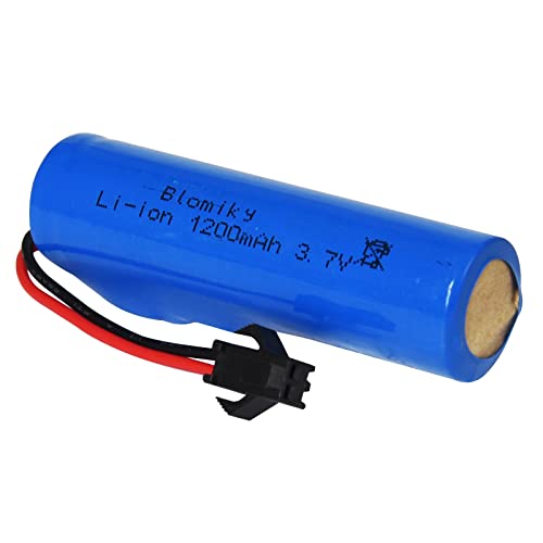 Blomiky 3.7V 1200mAh 2 Pack Li-ion Rechargeable Battery with SM2P Plug and USB Cable for Remote Control Cars Trucks 3.7V 1200mAh 2