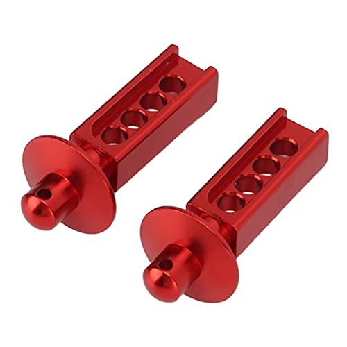 plplaaoo Aluminum RC Car Body Post 2Pcs Shell Holder Mounts for Mini E Revo Slash 1:16 Scale RC Upgrade Parts Accessories Blue (Red) - color: Red