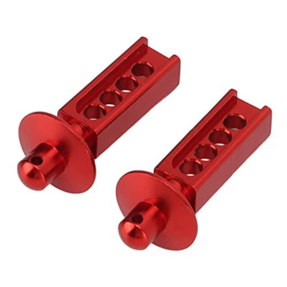plplaaoo Aluminum RC Car Body Post 2Pcs Shell Holder Mounts for Mini E Revo Slash 1:16 Scale RC Upgrade Parts Accessories Blue (Red) - color: Red