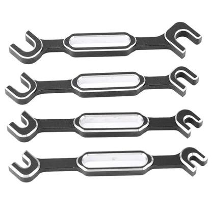 RC Car Wrench, 4PCS RC Car Repair Wrench Turnbuckle Nut Ball Joint Remover Aluminum Alloy RC Maintenance Spanner 3.0‑6.0mm for RC Car Truck - color: Black