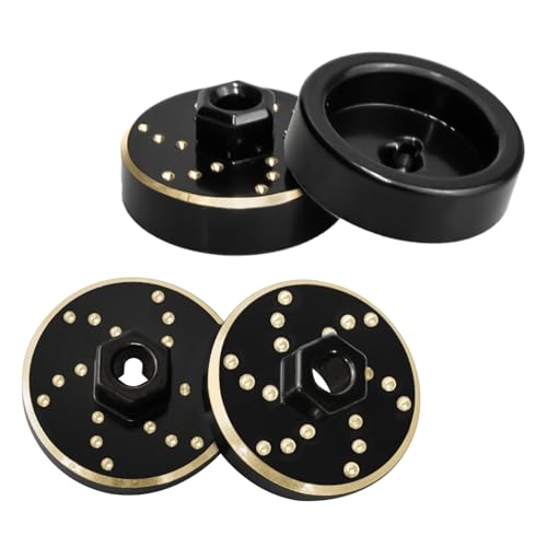RC Brass Wheel Weights Brass Wheel Hex Adapter for 1/32 Redcat Ascent-32 | Brass Counterweight RC Upgrade Parts - color: Brass Wheel Weights Hex Adapter