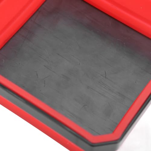 Semme Portable Magnetic Parts Tool Tray Silicone for Screws Bolts Nuts Washers and Collapsible in Red (Red) - color: Red