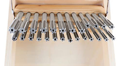 Accusize HSS Chucking Reamer Set Letter Size A to Z, 5500-SL00 | 26 Pc Set, Straight Shank, Straight Flute, Right-Hand Cut, +0.0001 to +0.0005 in Tolerance - size: Letter Size A to Z