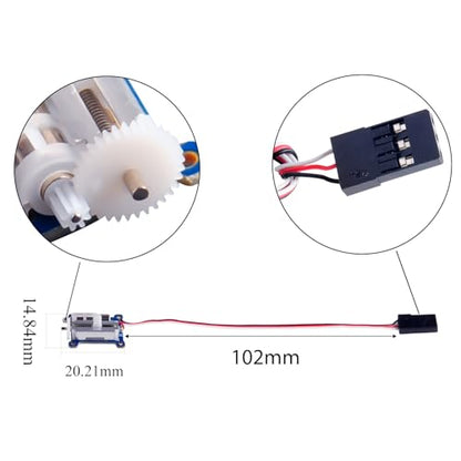 2pcs 1.5g Micro Servo Linear Digital Servo Fast Response Linear Actuator for 3D Flight Crafts Indoor Aircraft Small RC Plane