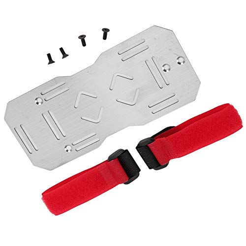 RC Car Battery Mount, Secure Fixing Stainless Steel Tray with Nylon Tie for RC Crawler Off-Road Enthusiasts and Model Builders