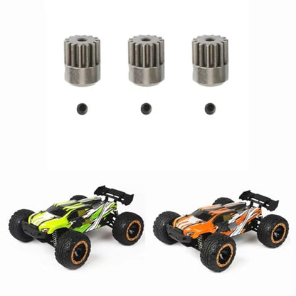 Compatible with HBX 16889 16889A 16890 16890A SG1601 SG1602 RC Car Spare Parts 3Pcs Metal Motor Gear Pinion Gear 14T RC Assortment