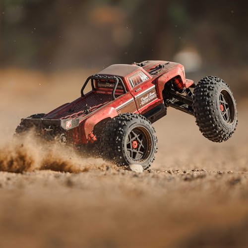 ARRMA RC Truck Outcast 4X4 4S BLX 1/10TH 4WD Stunt Truck RTR (Battery and Charger Not Included), Red, ARA4410V2T4 - color: Red