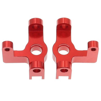 6PCS Metal Front Steering Cup&C seat&Rear Wheel hub Compatible with WLtoys Compatible with WLtoys 1/14 144010 144001 144002 1/12 124016 124017 124018 124019 RC Car Upgrade Parts (Red) - color: Red
