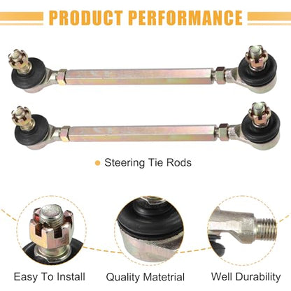 ACROPIX 14cm 5.51" Steering Tie Rod End Tie Rod Link Fit for 50cc 70cc 90cc 110cc 125cc 150cc ATV Quad Four Wheeler with Ball Joint Accessories - Pack of 2 - size: 140mm