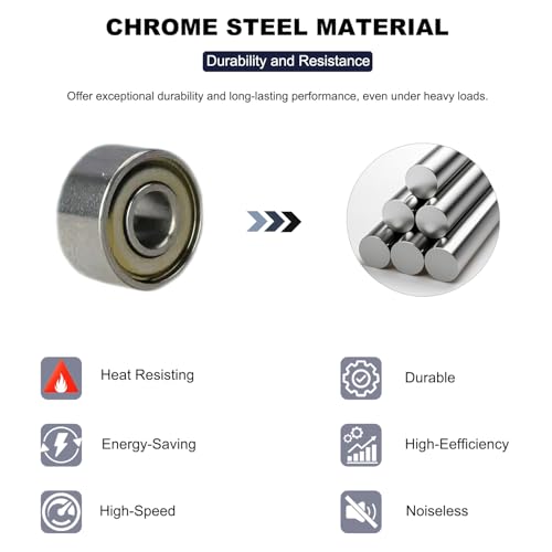 20 PCS 693ZZ Double Shielded Deep Groove Ball Bearings - 3mm x 8mm x 4mm, Carbon Steel Bearings for Skateboards, Bicycles, Motorcycles, and More (693-ZZ) - size: 693-ZZ