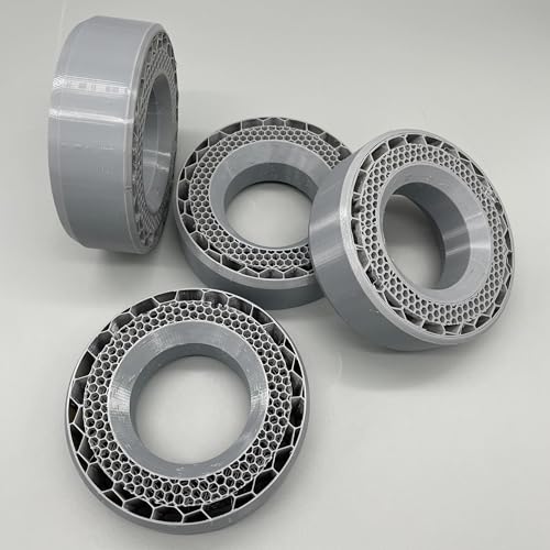 (4 Pack) 2.2 x 5.25 inch 3D Printed Wheel Tire Inserts for 1/10 Scale RC Crawler (Soft) - style: Soft