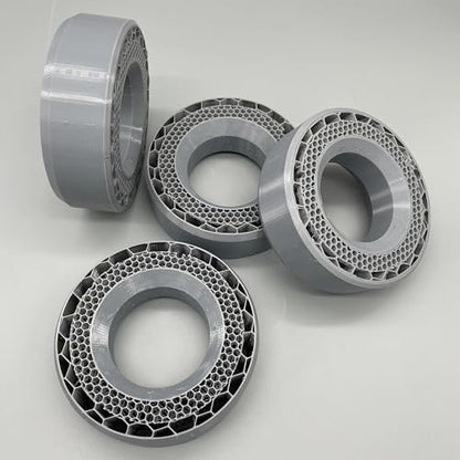 (4 Pack) 2.2 x 5.25 inch 3D Printed Wheel Tire Inserts for 1/10 Scale RC Crawler (Soft) - style: Soft