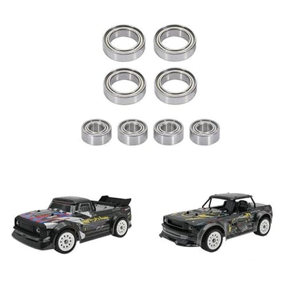Double Rubber Seal for SG1603 SG1604 for UDIRC UD1601 UD1602 UD1603 UD1604 1/16 rc Car Spare Parts Accessories 8 Pcs Ball Bearing Set