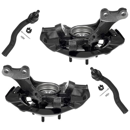 Detroit Axle - Front Steering Knuckles & Wheel Hub Bearings Outer Tie Rods | Replacement for 2007-2011 Lexus ES350 Toyota Camry - 4pc Set - size: 4SU50565/Kit