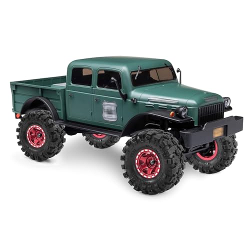 1.0" Beadlock Aluminum Wheels and 57mm Soft Rubber Tires | for SCX24, TRX4M, Ascent 18, FCX24, 1/18 1/24 RC Crawler, 7mm Hex, 0mm Offset, with Foam Inserts, (Red 3) - color: Red 3