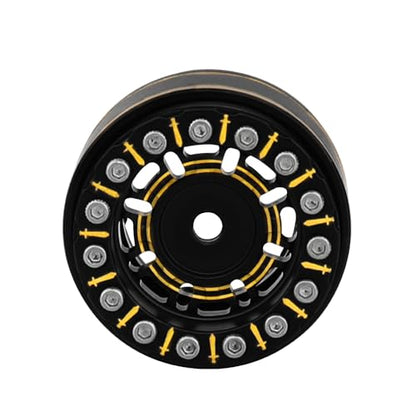 1.0 Plus Brass Beadlock Wheel Rims 4PCS Wheels for All 1/24 Scale FCX24 Axial SCX24 Deadbolt C10 Gladiator 1/18 TRX4M RC Crawler Car Upgrades Parts (Sword) - style: sword