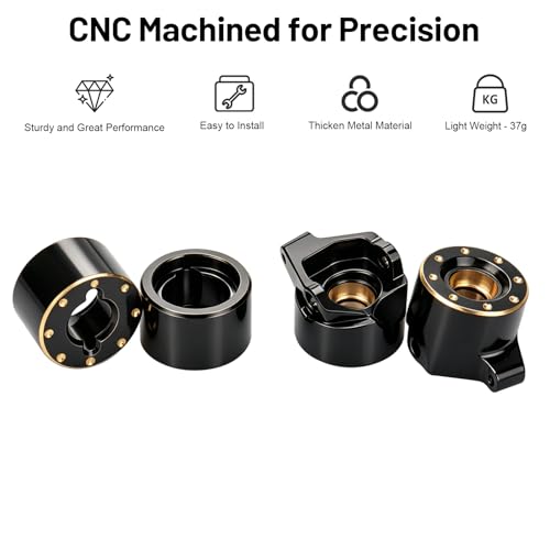 daitoku Brass Steering Knuckles Rear Hub Weights RC Axle Counterweight Upgrade Parts for 1/30 Axial SCX30 Jeep RC Crawler Car