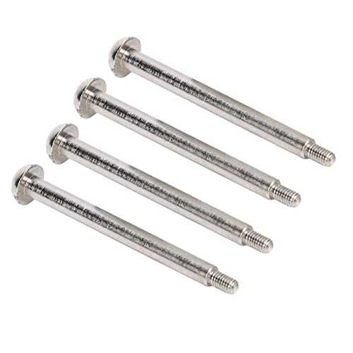 JTLB RC Lower Arm Hinge Pin, Premium Steel Aluminum Alloy Suspension Swing Arm Pin, Stable Structure, 4pcs 1.9in Rear Hinge Pin for ARRMA 1/7 1/8 Series, Made of M3 Nut (Silver) - color: Silver
