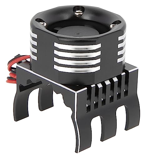 DKKY RC Motor Cooling Fan Heatsink 21000RPM 36mm for Traxxas TRX4 TRX6 Axial SCX10 540 550 1406 1410 1415 1412 Motor (Black) - style: Black
