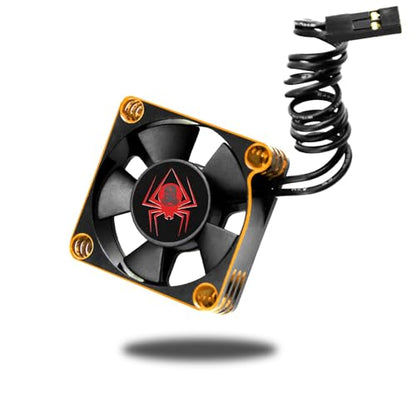 RC Car Metal Motors Cooling Fan 25mm 30mm 35mm 40mm 50mm RC Heatsink 28000RPM ESC Cooling Fans Glod-Black for 1/8 1/10 1/12 Truck Off Road Crawler Car 540 550 Brushless OR Brushed (40mm)