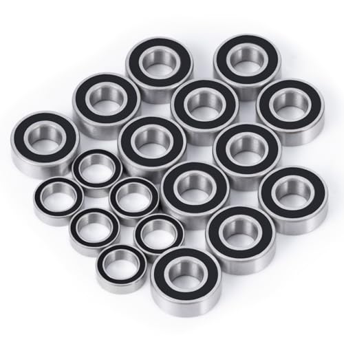 18pcs/Set Steel Rubber Sealed Bearings Kit for Tamiya M05&M06 Series | 1/10 RC Car Upgrade Parts