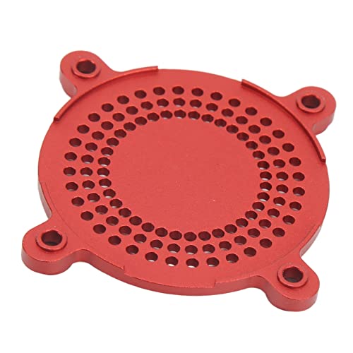 RC Fan Cover 50mm Aluminum Alloy CNC Machining ESC Cooling Fan Cover, Lightweight Protective Cover for RC Car ESC with Enhanced Heat Dissipation and Rugged Design (Red) - color: Red