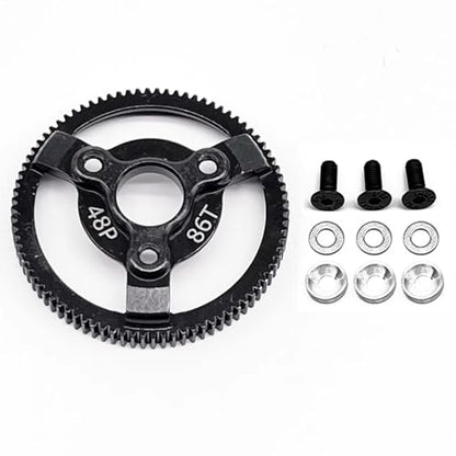 RC 48P 86T Spur Gear Hardened Steel Spur Gear Upgrades Part for Traxxas 1/10 Slash Stampede Rustler Bandit 2WD VXL XL-5 F-150 SVT, (86T) - size: 48P-Spur Gear-86T