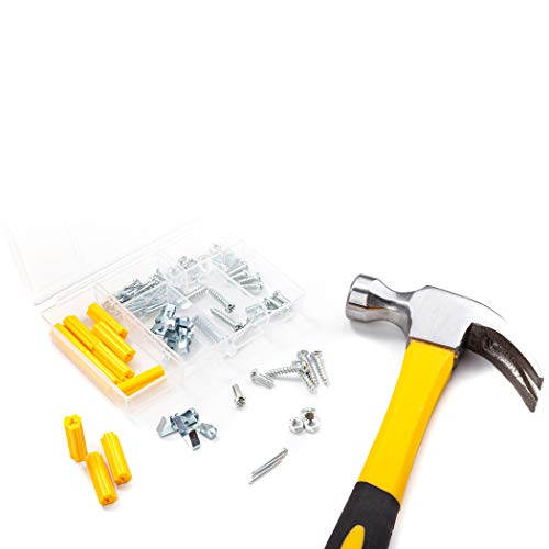 CARTMAN 218-Piece Household Tool Set, Yellow Home Repair Kit With Tool Case | Complete tool assortment for home repairs, office fixes, dorm needs, furniture setup, crafting, and everyday household fixes. - style: 218 PC
