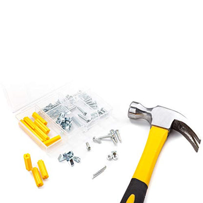CARTMAN 218-Piece Household Tool Set, Yellow Home Repair Kit With Tool Case | Complete tool assortment for home repairs, office fixes, dorm needs, furniture setup, crafting, and everyday household fixes. - style: 218 PC