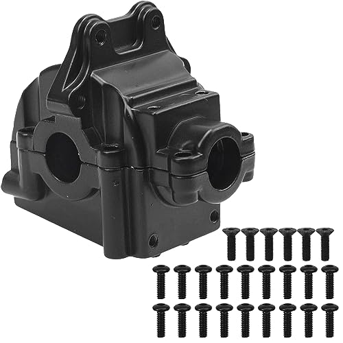 ShareGoo Metal Differential Gearbox Housing Cover & Differential Gear Set Compatible with WLtoys 144010 144001 144002 124016 124017 124018 124019 RC Car (Black) - color: Black