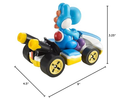 Hot Wheels Mario Kart Vehicle 4-Pack, Set of 4 Fan-Favorite Characters Includes 1 Exclusive Model, Collectible Gift for Kids & Fans Ages 3 Years Old & Up