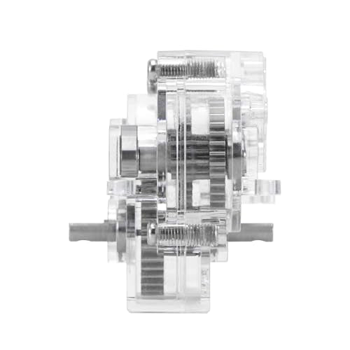 INJORA Acrylic Complete Transmission with Overdrive Gears for 1/18 RC Crawler TRX4M Upgrade - size: 9.7/1