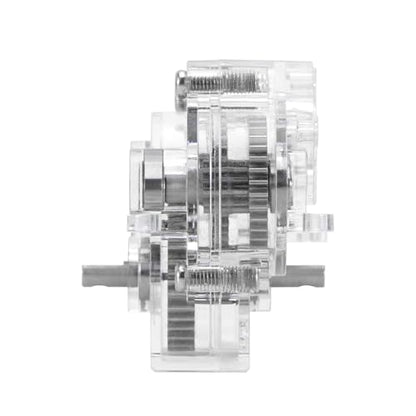 INJORA Acrylic Complete Transmission with Stock Gears for 1/18 RC Crawler TRX4M Upgrade - size: 16.6/1