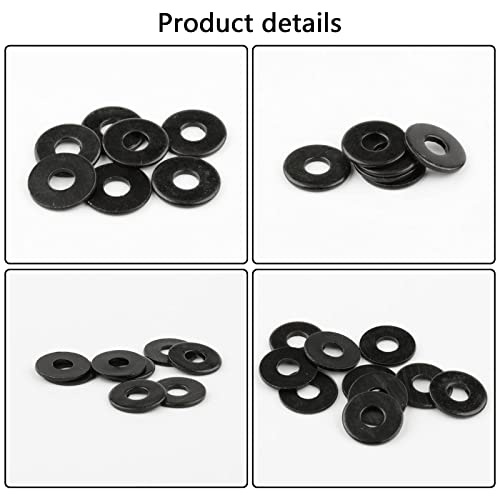 20 Pairs Hex 4mm Flange Nylon Insert Locknuts, Black | M4 Flat Washers, Small Cross Socket Wrench, For Traxxas Axial HPI TLR HSP Model, 1/10 RC Car Vehicles Wheel Replacement Parts - color: Black
