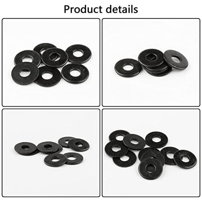 20 Pairs Hex 4mm Flange Nylon Insert Locknuts, Black | M4 Flat Washers, Small Cross Socket Wrench, For Traxxas Axial HPI TLR HSP Model, 1/10 RC Car Vehicles Wheel Replacement Parts - color: Black