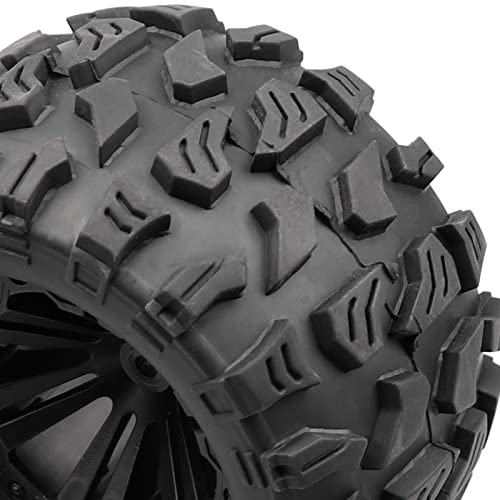 Aimrock 4pcs Pre-Glued 12mm Hex 2.8'' RC Wheels and Tires OD 5'' with Wrench for 1/10 Traxxas Hoss Stampede Rustler HSP Redcat Volcano RC Monster Truck Tires Wheels Off-Road RC Car