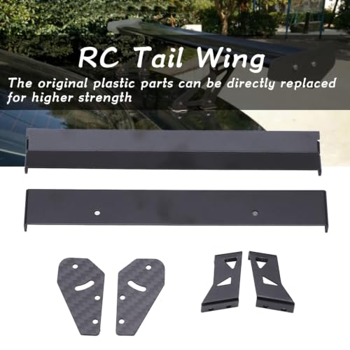 Aluminum Alloy Rear Wing Tail Spoiler for 1/10 RC On-Road Racing Drift Car – Aerodynamic Design, Adjustable Angle, Easy Installation, Durable Construction