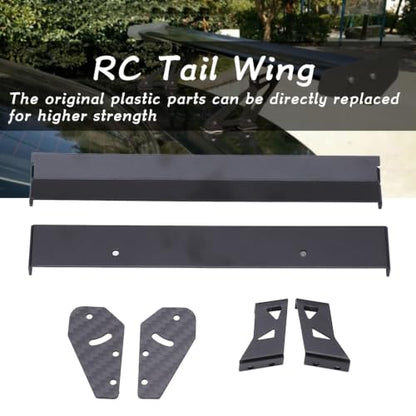 Aluminum Alloy Rear Wing Tail Spoiler for 1/10 RC On-Road Racing Drift Car – Aerodynamic Design, Adjustable Angle, Easy Installation, Durable Construction