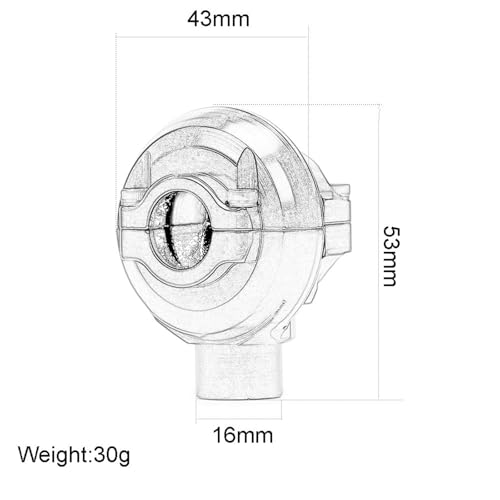 1Pcs Aluminum #5380 Differential Housing Case & Screws for RC Car for Tra-xxas 1/10 Revo 3.3 53097-3 for SLA-yer Pro 4X4 59076-3(Blue) - color: Blue