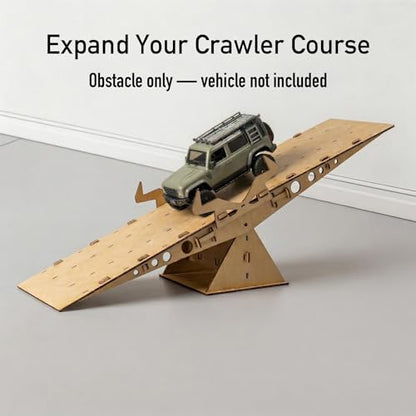 RC Crawler Seesaw Bridge, Course Obstacle for 1/18 and 1/24 Mini Crawlers (Rocking Seesaw) - size: Rocking Seesaw