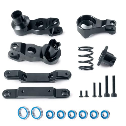 RC Car Parts for X-Maxx 1/5 RC Car Monster Truck Upgrade Parts Metal Steering Assembly Bellcranks Support Servo Saver for Spring Bearings