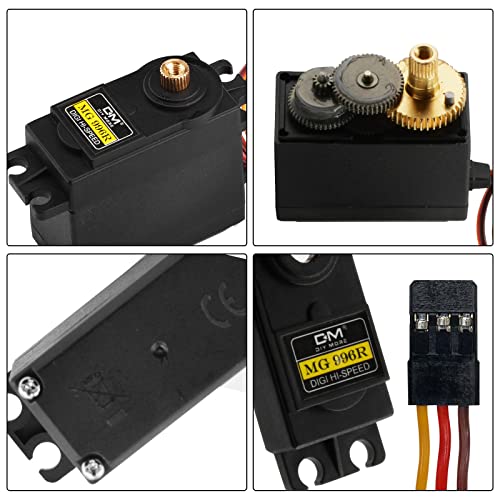 Aideepen [6-Pack] MG996R Metal Gear High Speed Torque Digital Servo Motor for JR RC Helicopter Car Boat Robot