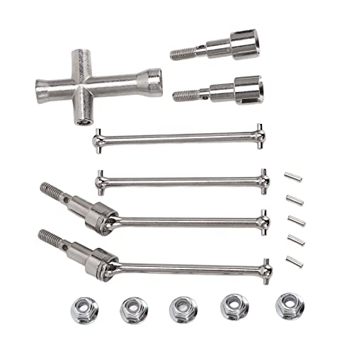 Generic RC Car Drive Shaft Front Rear Axle Dogbone Set Steel Heavy Duty with Large Smooth Angle for SCY 1 16 16103 16201 16101 16102 Pro RC Cars