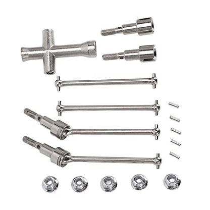 Generic RC Car Drive Shaft Front Rear Axle Dogbone Set Steel Heavy Duty with Large Smooth Angle for SCY 1 16 16103 16201 16101 16102 Pro RC Cars