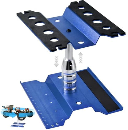 Rc Car Stand with Lit Lower Adjustable & 360'Rotatable, Rc Stand Repair Station with Shock Holder for TraxxasTRX4 Arrma Losi Axial Hsp Hbx Mix Wltoys, Wrenching On 1/8 1/10 1/12 1/14 Rc Rig Blue - color: Blue