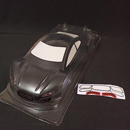 SANTAIZI 1/10 RC Body Clear LEXAN PC Shell Width 190mm for Drift Onroad Touring Cars Competition Level Racing （0.5mm Thick Version 0413）