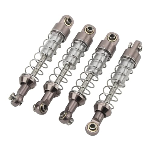 51mm Aluminum Alloy RC Shocks, 2 Pairs Aluminum Alloy RC Car Shock Absorber Dampers with Mounting Screws Bolts for WPL C14 C24 MN D90 99S
