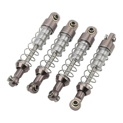 51mm Aluminum Alloy RC Shocks, 2 Pairs Aluminum Alloy RC Car Shock Absorber Dampers with Mounting Screws Bolts for WPL C14 C24 MN D90 99S